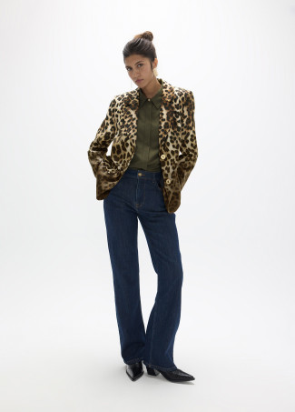 Blazer mit Verlauf Leopardenmuster