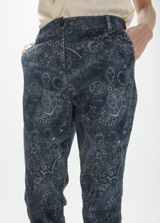 Pantalón micro pana estampado