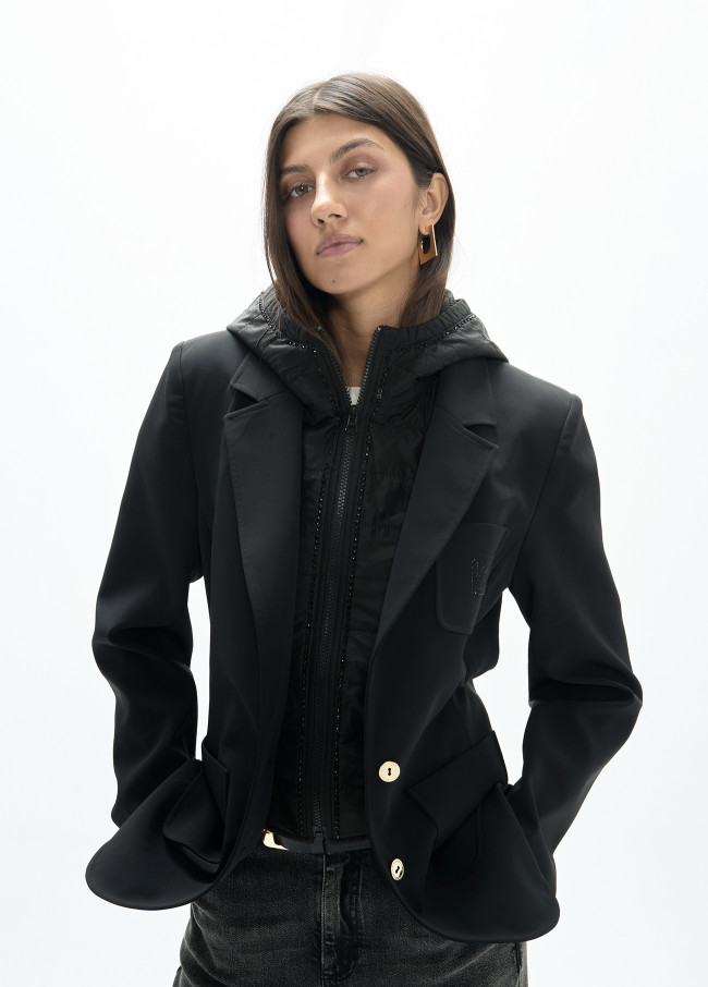 Blazer technique avec gilet en nylon matelassé