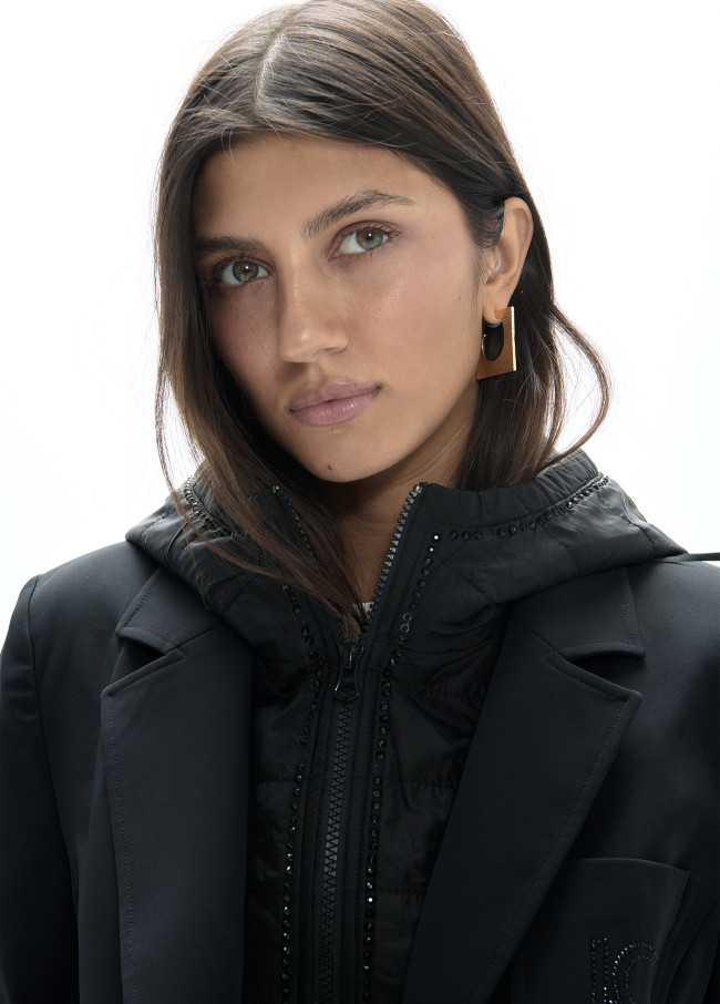 Technical Blazer with Quilted Nylon Vest