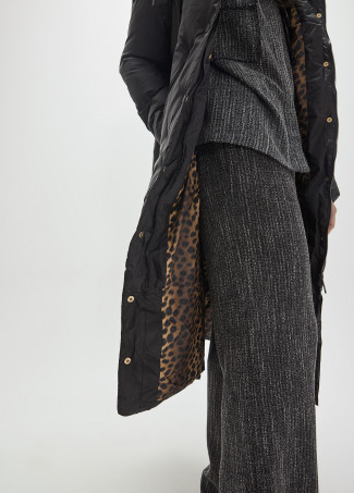 Cappotto Lungo Imbottito con Ricami M