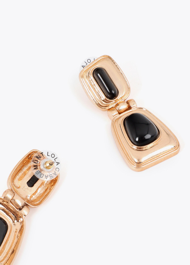 Kombinierte Acrylmedaillon-Ohrringe
