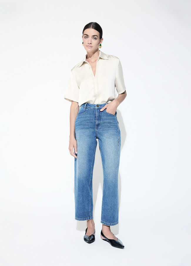 Ballon-Jeans mit Nieten