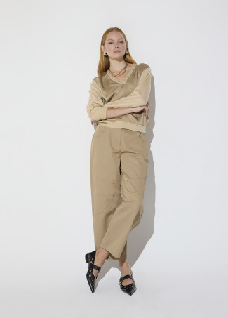 Baumwollhose mit Nieten