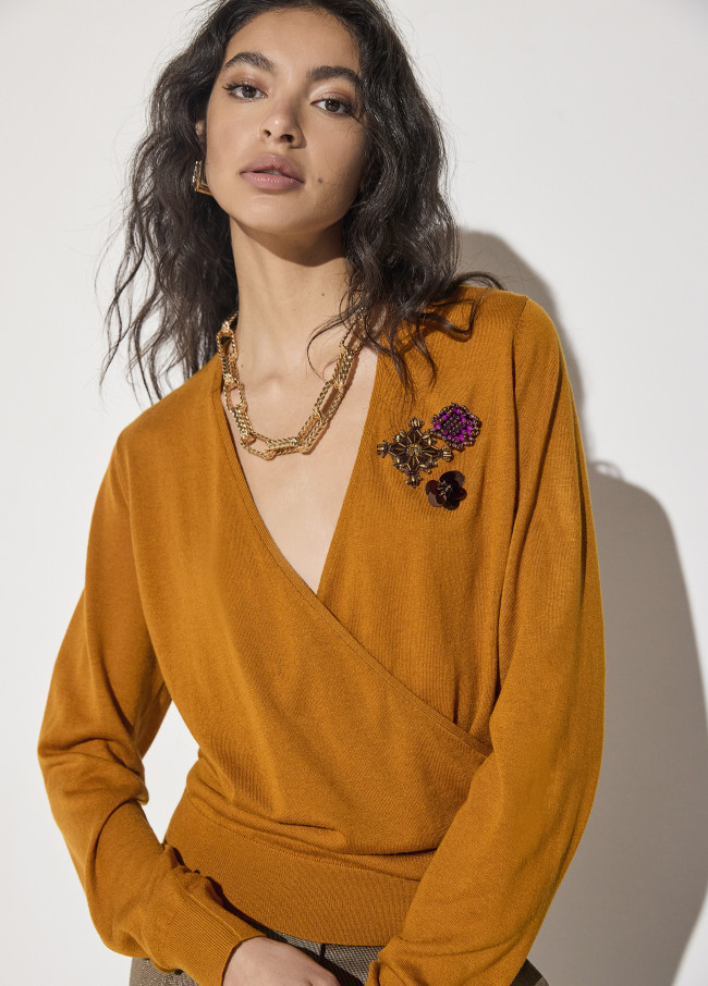 Pull avec Appliqués Décoratifs