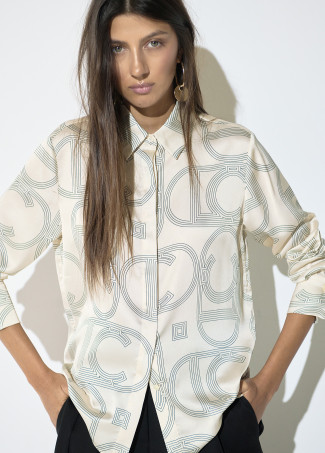 Cream Logo Shirt