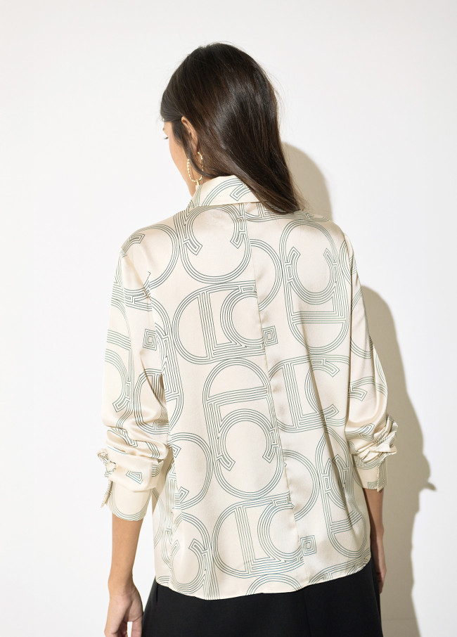 Cream Logo Shirt