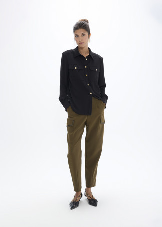 Camisa militar con strass