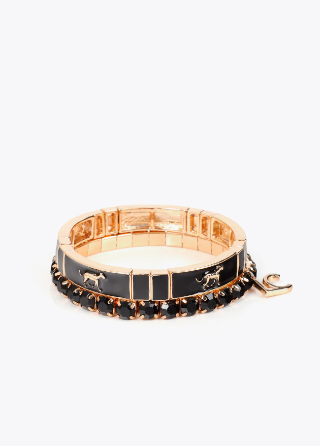 Conjunto de Pulseiras Elásticas Laqueadas...