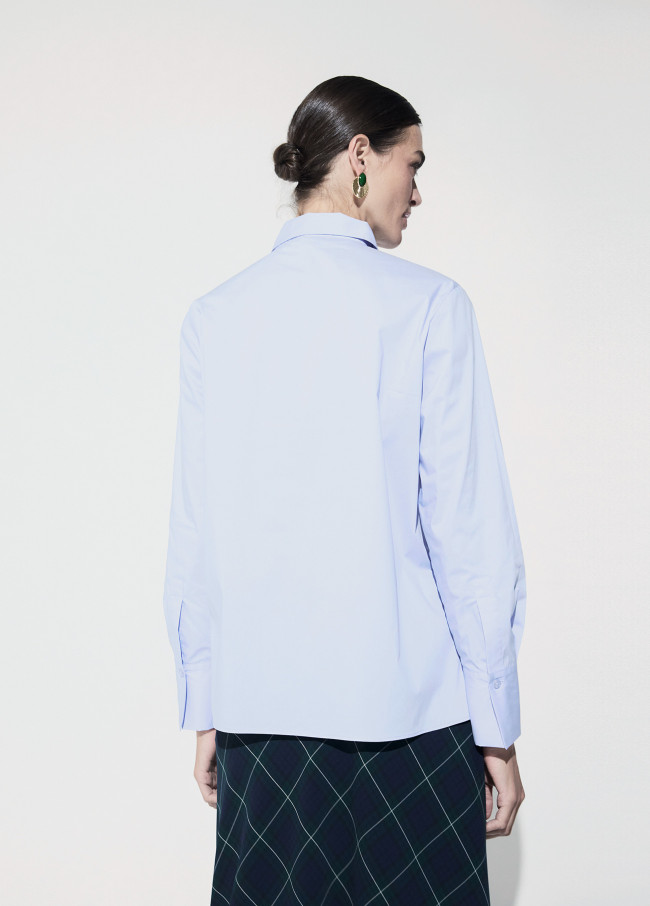 Camisa de Popeline com Pedraria