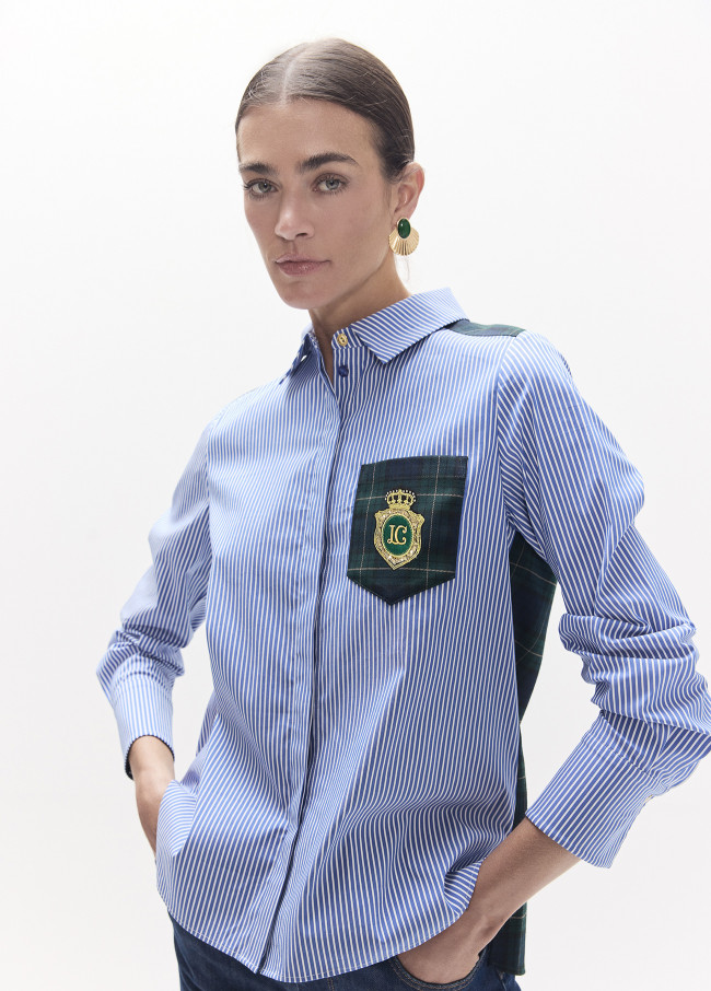 Chemise Combinée Rayures Tartan