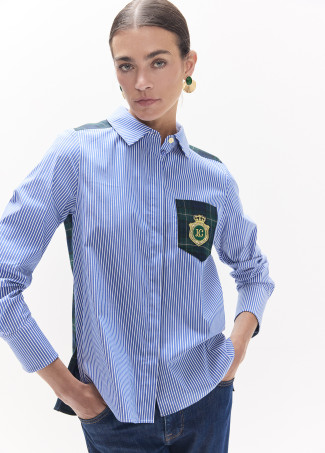 Chemise Combinée Rayures Tartan