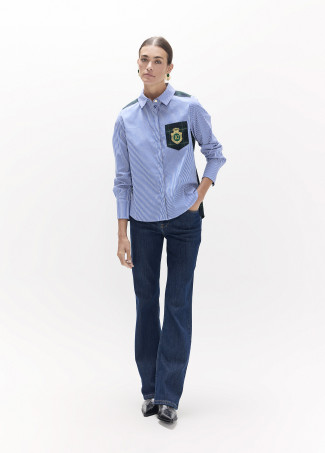 Camicia Combinata Righe Tartan