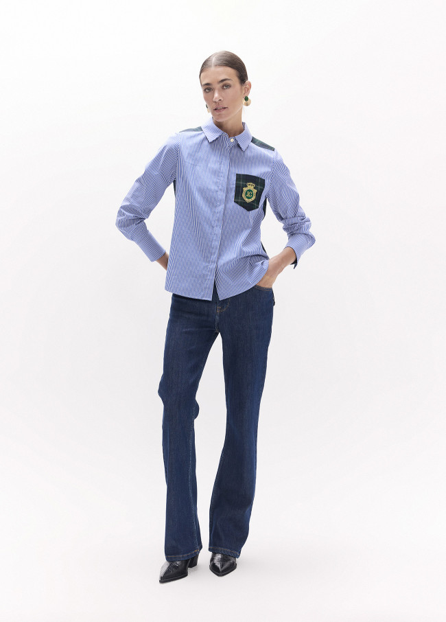 Chemise Combinée Rayures Tartan