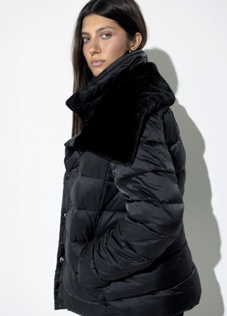 Short Anorak with Double Collar