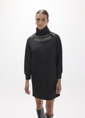 Vestido neopreno con pedrería