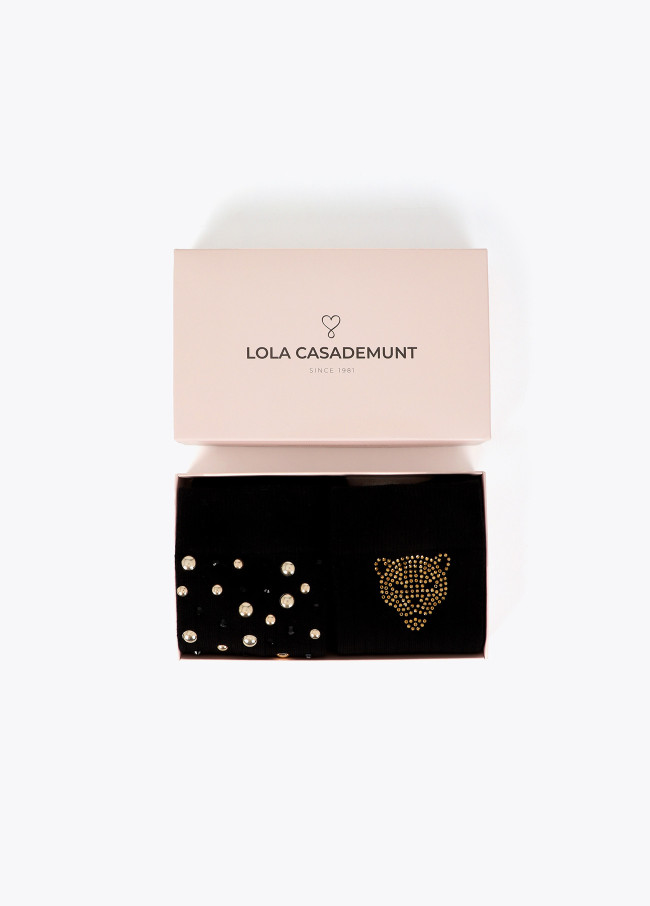 Pack regalo calcetines con perlas y cristales