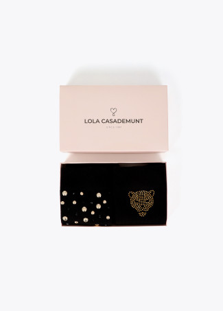 Set regalo calzini con perle e cristalli