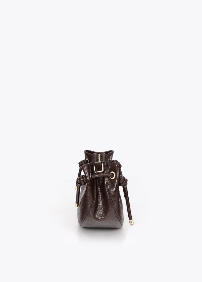 Sac Bandoulière Demi-lune avec Détail de Tube...