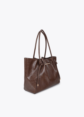 Shopper avec Détail Tube Métallique Logo Perforé
