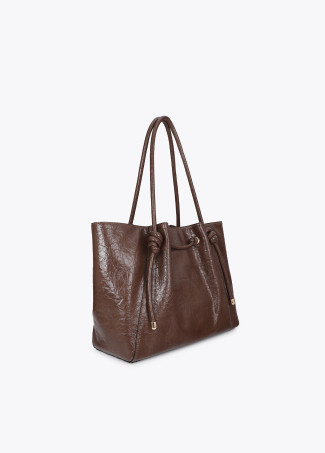 Shopper avec Détail Tube Métallique Logo Perforé