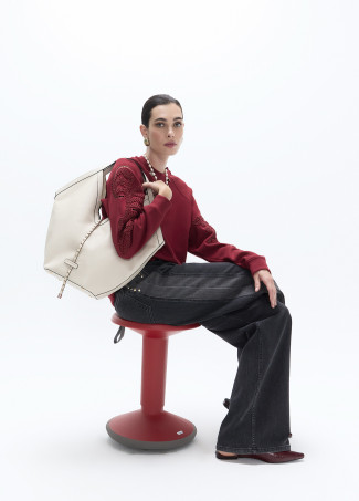 Cabas en Similicuir avec Mini Clous