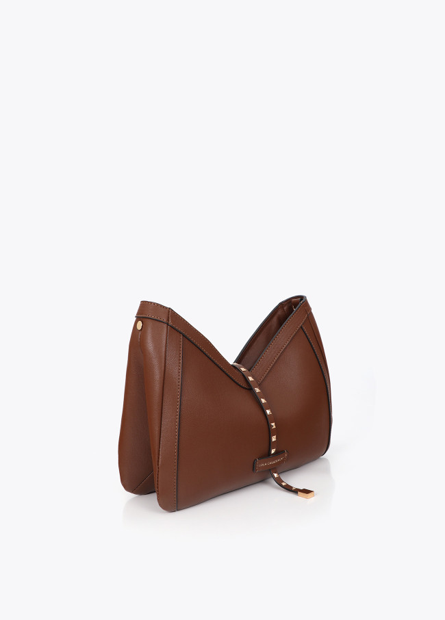 Sac Bandoulière Imitation Cuir avec Mini Clous