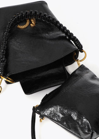 Borsa Hobo con Manico Intrecciato