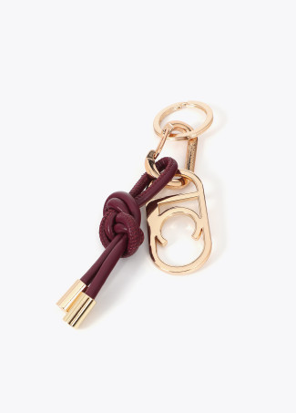 Porte-clés nœud infini avec charm LC ovale