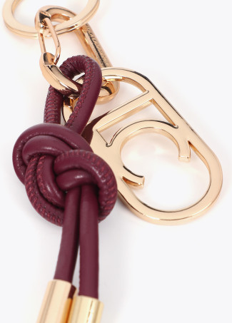 Infinite Knot Keychain with Oval LC Charm