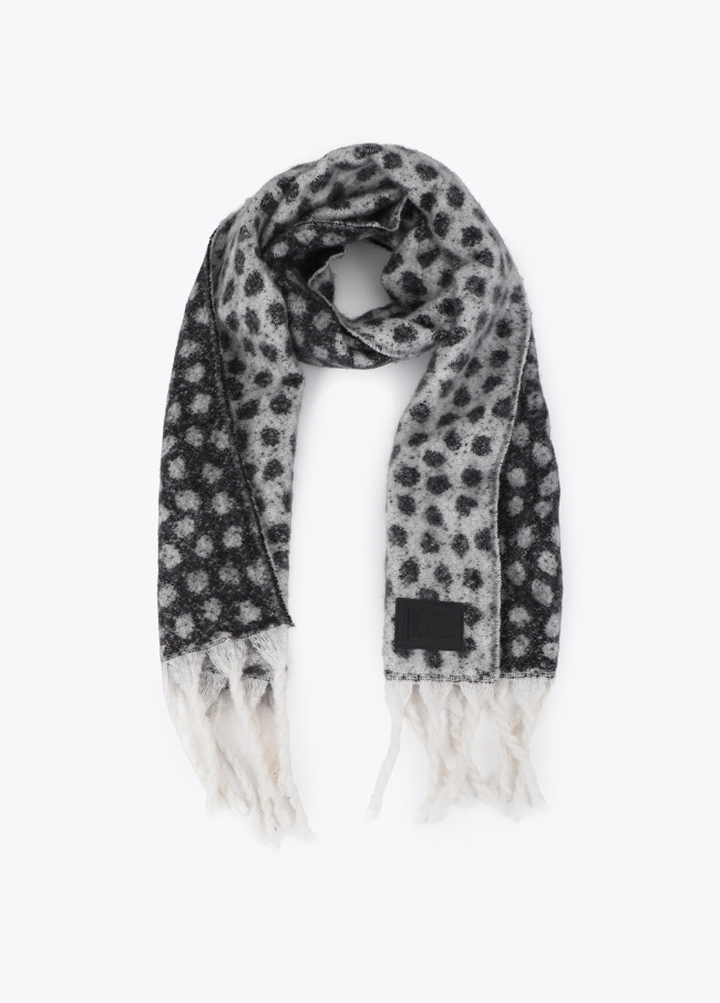 Sciarpa reversibile stampa animalier