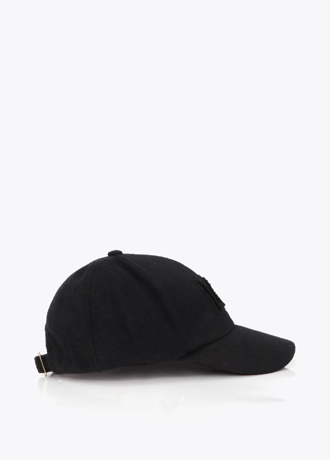 Casquette en tissu gros grain avec patch logo