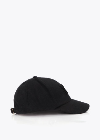 Cap in Grosgrain Fabric with Logo Patch