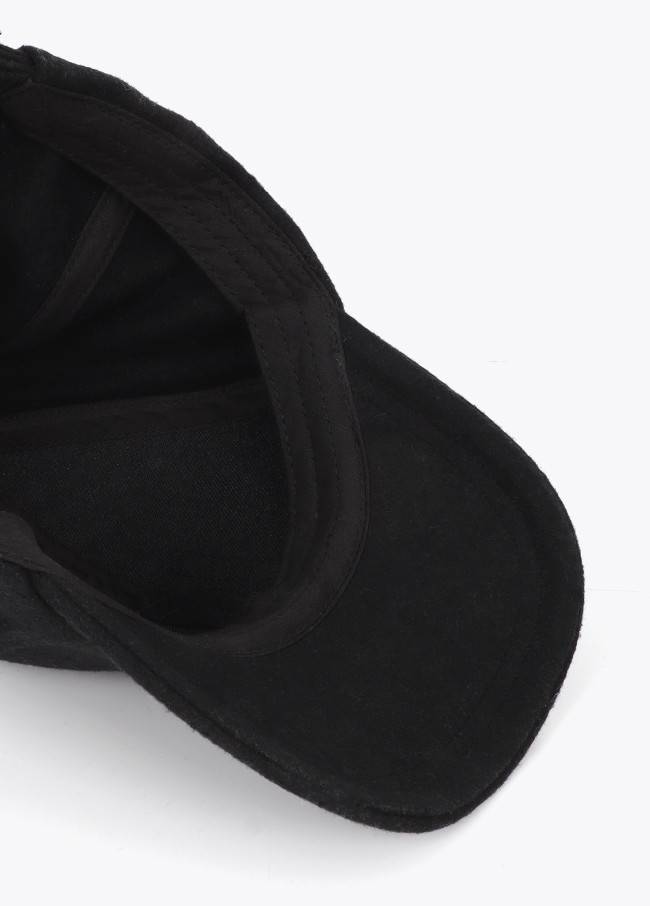 Kappe aus Grosgrain-Stoff mit Logo-Patch