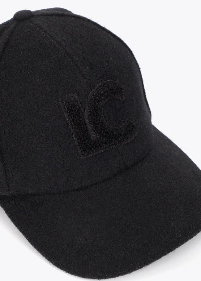 Cap in Grosgrain Fabric with Logo Patch