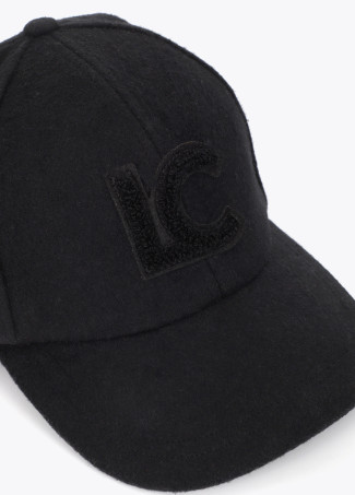 Boné em tecido grosgrain com patch de logotipo