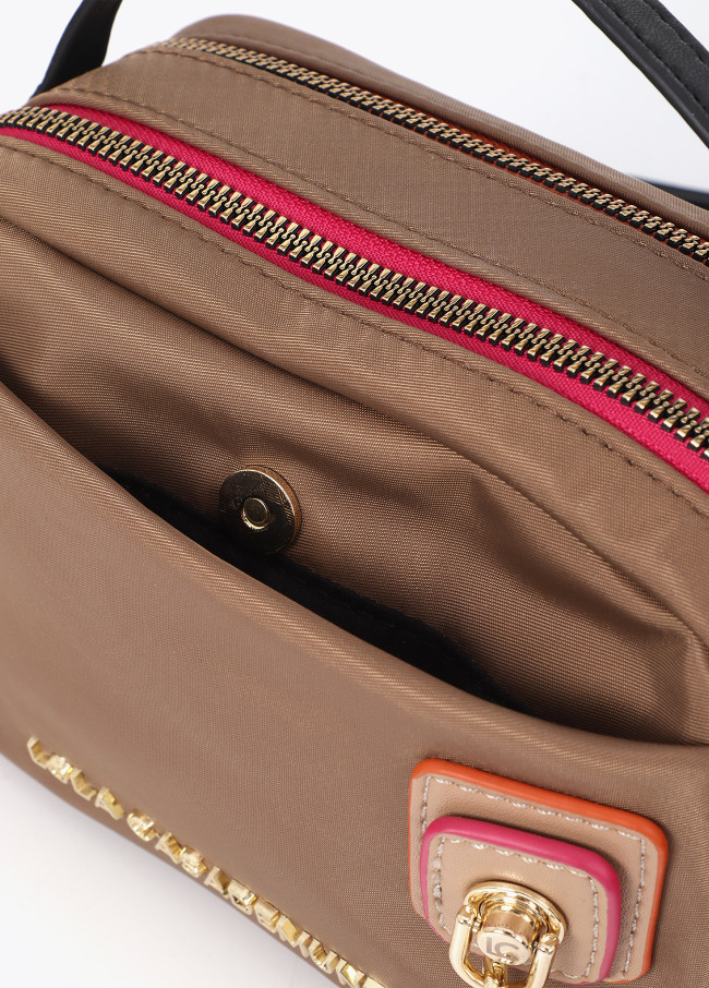 Nylon Umhängetasche mit Ringdetail