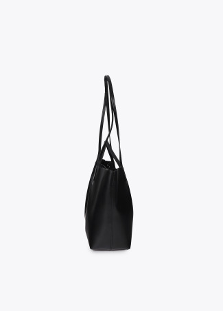Leather Effect Shopper with Double Handle