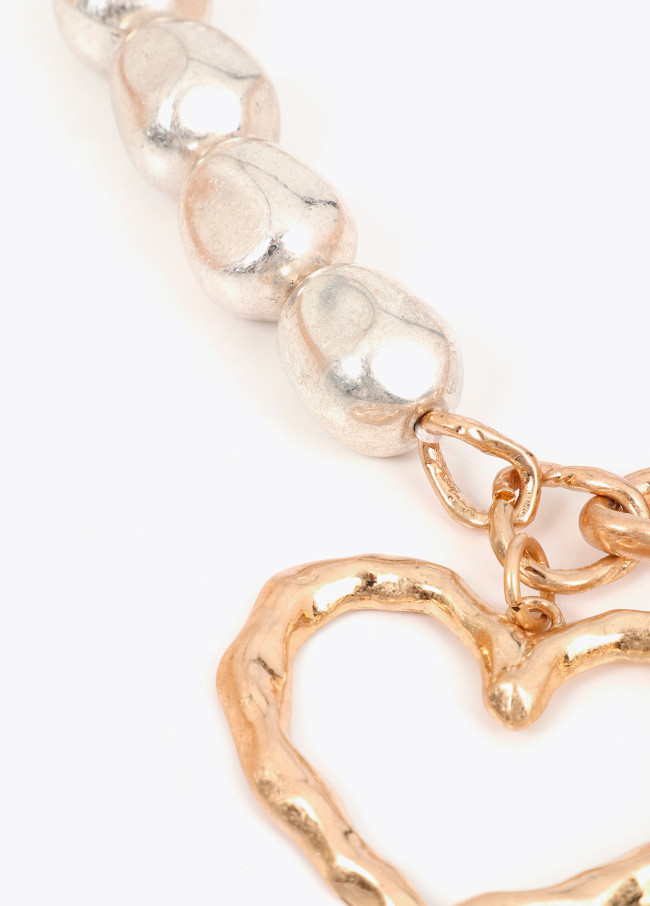 Collana Lunga Perle e Cuore Infinito