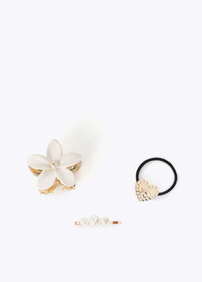 Conjunto Presente Cabelo Pérolas