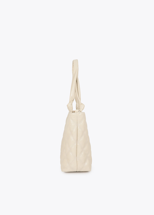 Gestepper Shopper mit Doppelnaht und Rohrgriff