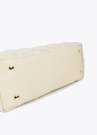 Shopper Acolchoada com Costura Dupla e Alça Tubular