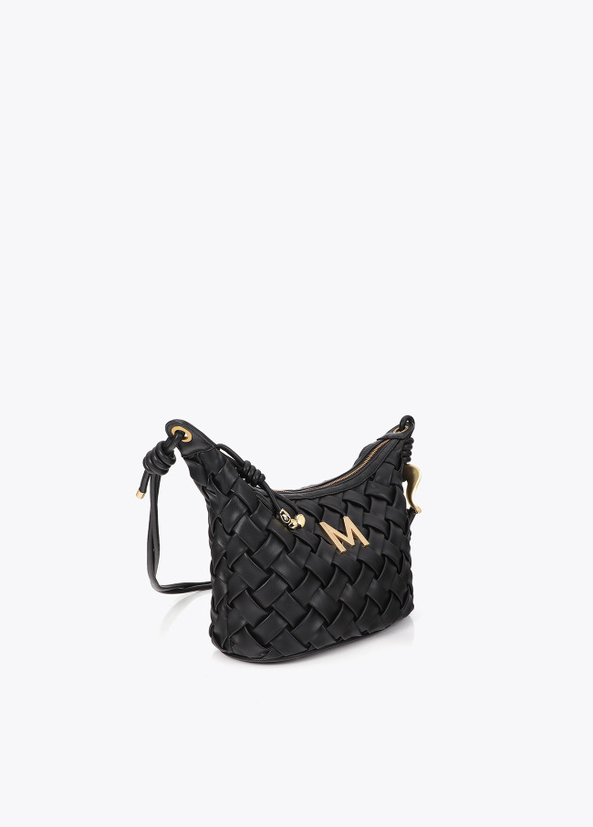 Bandolera negra trenzada