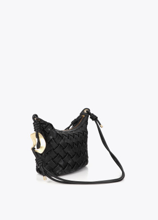 Bandolera negra trenzada