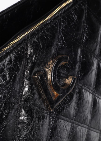 Shopper matelassé avec double couture et poignée tubulaire