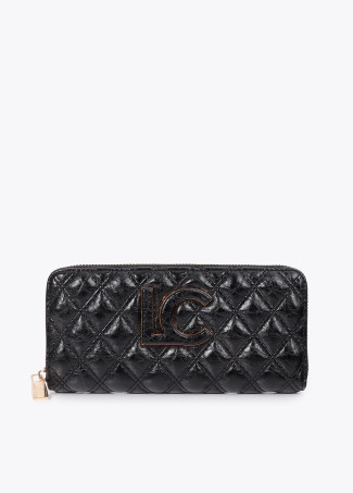 Portefeuille Matelassé avec Double Couture et Tirette Tubulaire