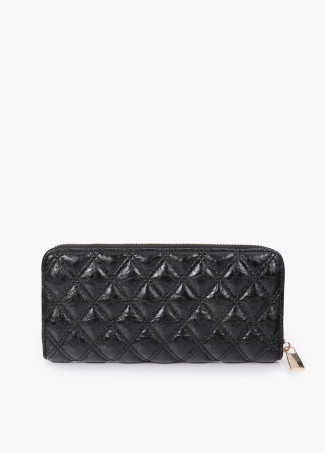 Portefeuille Matelassé avec Double Couture et Tirette Tubulaire