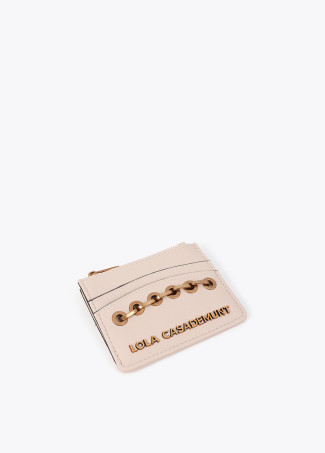 Porte-cartes effet oeillets