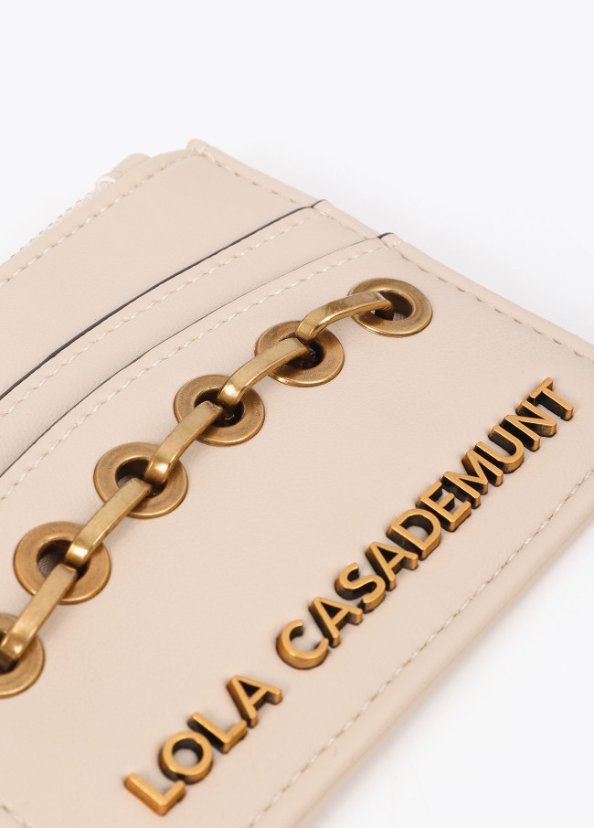 Porte-cartes effet oeillets