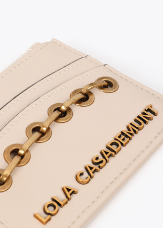 Porte-cartes effet oeillets